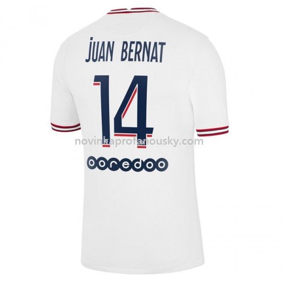 Paris Saint-Germain Dres Juan Bernat 14 Čtvrtý Fotbalové Dresy pro Muže 2021-2022 Krátký Rukáv