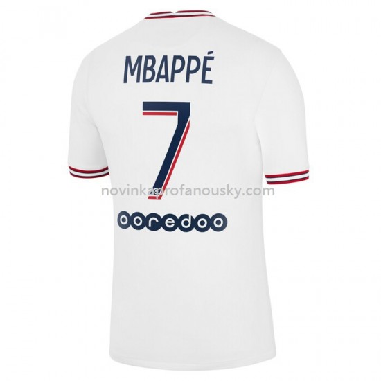 Paris Saint-Germain Dres Kylian Mbappé 7 Čtvrtý Fotbalové Dresy pro Muže 2021-2022 Krátký Rukáv