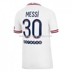 Paris Saint-Germain Dres Lionel Messi 30 Čtvrtý Fotbalové Dresy pro Muže 2021-2022 Krátký Rukáv