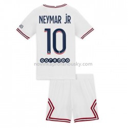 Paris Saint-Germain Dres Neymar Jr 10 Čtvrtý Fotbalové Dresy pro Děti 2021-2022 Krátký Rukáv