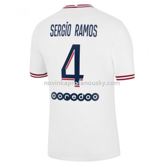 Paris Saint-Germain Dres Sergio Ramos 4 Čtvrtý Fotbalové Dresy pro Muže 2021-2022 Krátký Rukáv