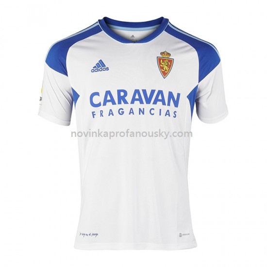 Real Zaragoza Dres Domácí Fotbalové Dresy pro Muže 2022-2023 Krátký Rukáv