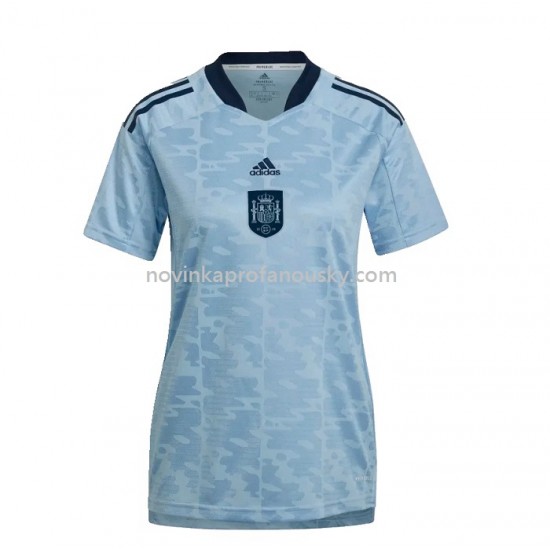 Španělsko Dres Venkovní Fotbalové Dresy pro Ženy 2022 Krátký Rukáv