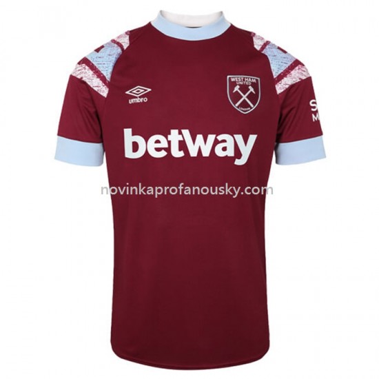 West Ham United Dres Domácí Fotbalové Dresy pro Muže 2022-2023 Krátký Rukáv