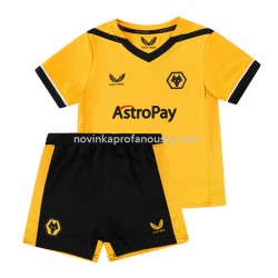 Wolverhampton Wanderers Dres Domácí Fotbalové Dresy pro Děti 2022-2023 Krátký Rukáv