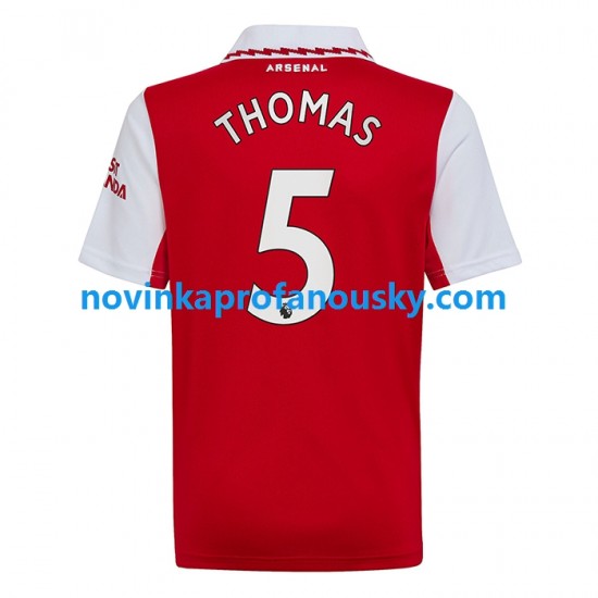 Arsenal Dres Thomas Partey 5 Domácí Fotbalové Dresy pro Muže 2022-2023 Krátký rukáv