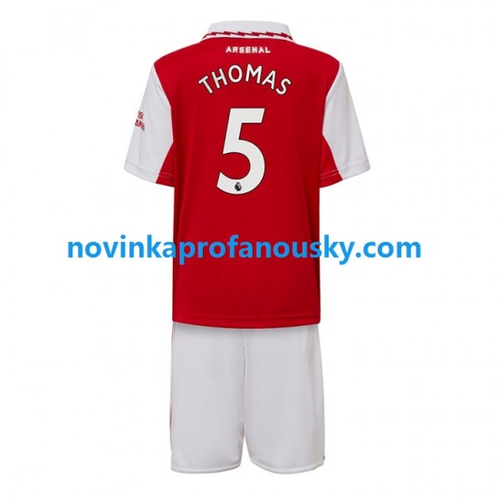 Arsenal Dres Thomas Partey 5 Domácí Fotbalové Dresy pro Děti 2022-2023 Krátký rukáv
