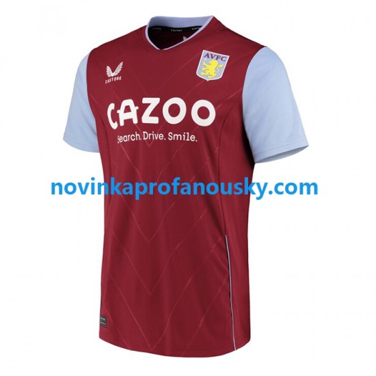 Aston Villa Dres Domácí Fotbalové Dresy pro Muže 2022-2023 Krátký rukáv