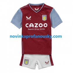 Aston Villa Dres Domácí Fotbalové Dresy pro Děti 2022-2023 Krátký rukáv