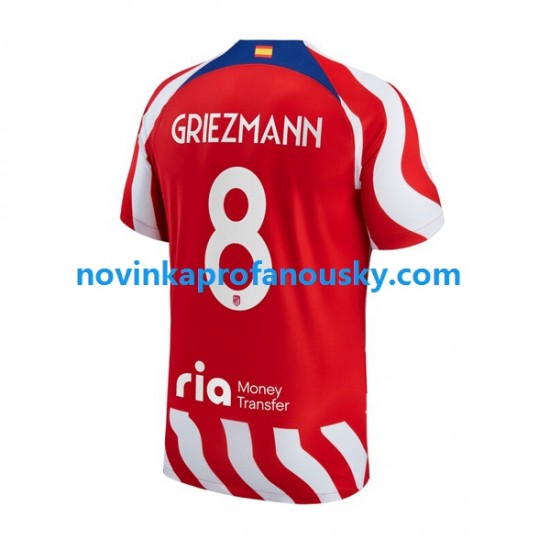 Atlético Madrid Dres Antoine Griezmann 8 Domácí Fotbalové Dresy pro Muže 2022-2023 Krátký rukáv