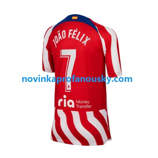 Atlético Madrid Dres Joao Felix 7 Domácí Fotbalové Dresy pro Muže 2022-2023 Krátký rukáv