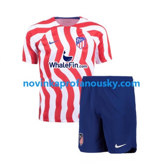 Atlético Madrid Dres Domácí Fotbalové Dresy pro Děti 2022-2023 Krátký rukáv