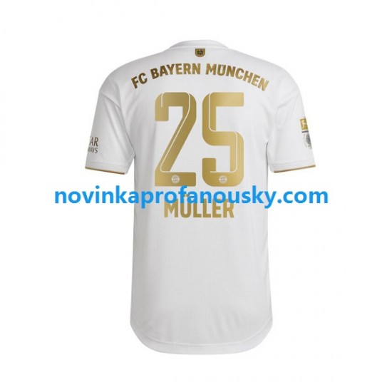 FC Bayern Mnichov Dres Thomas Muller 25 Venkovní Fotbalové Dresy pro Muže 2022-2023 Krátký rukáv