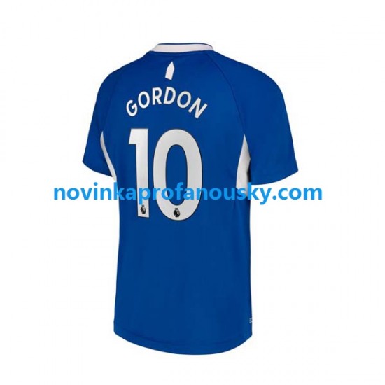 Everton Dres Gordon 10 Domácí Fotbalové Dresy pro Muže 2022-2023 Krátký rukáv