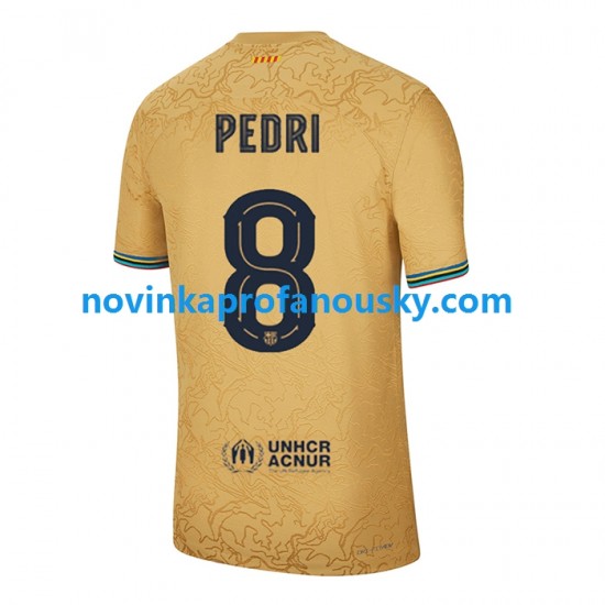 FC Barcelona Dres Pedri 8 Venkovní Fotbalové Dresy pro Muže 2022-2023 Krátký rukáv