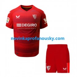 Sevilla FC Dres Venkovní Fotbalové Dresy pro Děti 2022-2023 Krátký rukáv