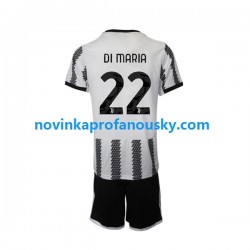 Juventus Dres Di Maria 22 Domácí Fotbalové Dresy pro Děti 2022-2023 Krátký rukáv