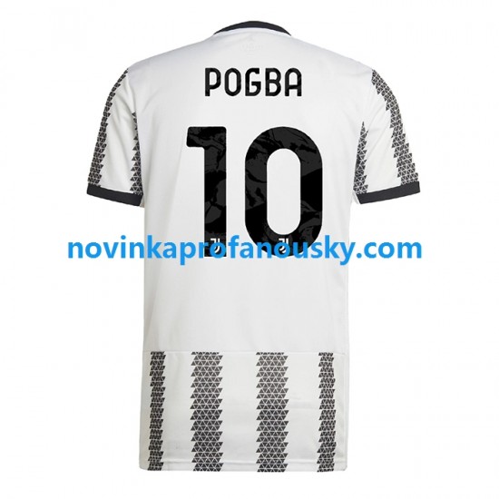 Juventus Dres Pogba 10 Domácí Fotbalové Dresy pro Muže 2022-2023 Krátký rukáv