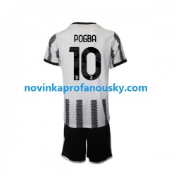 Juventus Dres Pogba 10 Domácí Fotbalové Dresy pro Děti 2022-2023 Krátký rukáv
