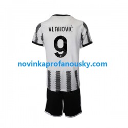 Juventus Dres Vlahovic 9 Domácí Fotbalové Dresy pro Děti 2022-2023 Krátký rukáv