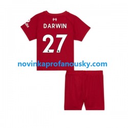 Liverpool Dres Darwin Nunez 27 Domácí Fotbalové Dresy pro Děti 2022-2023 Krátký rukáv