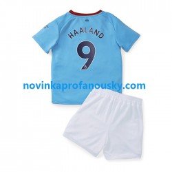 Manchester City Dres Haaland 9 Domácí Fotbalové Dresy pro Děti 2022-2023 Krátký rukáv
