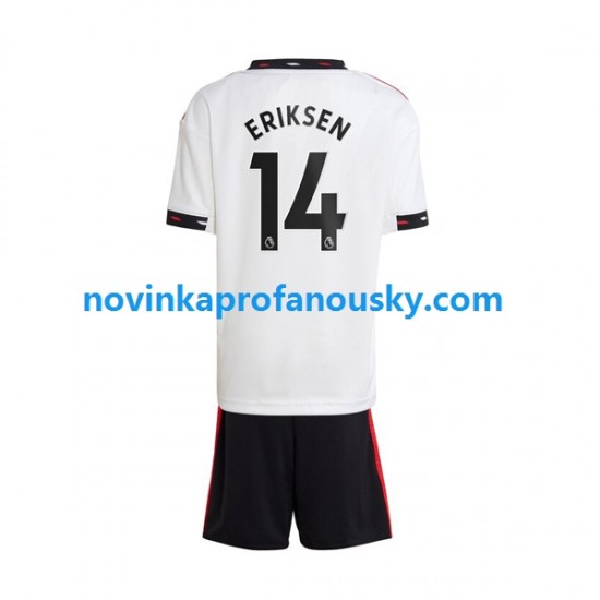 Manchester United Dres Christian Eriksen 14 Venkovní Fotbalové Dresy pro Děti 2022-2023 Krátký rukáv