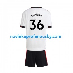 Manchester United Dres Elanga 36 Venkovní Fotbalové Dresy pro Děti 2022-2023 Krátký rukáv