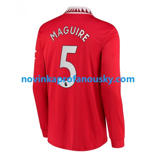 Manchester United Dres Harry Maguire 5 Domácí Fotbalové Dresy pro Muže 2022-2023 Dlouhý rukáv