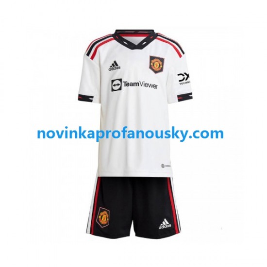 Manchester United Dres Venkovní Fotbalové Dresy pro Děti 2022-2023 Krátký rukáv