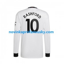 Manchester United Dres Rashford 10 Venkovní Fotbalové Dresy pro Muže 2022-2023 Dlouhý rukáv