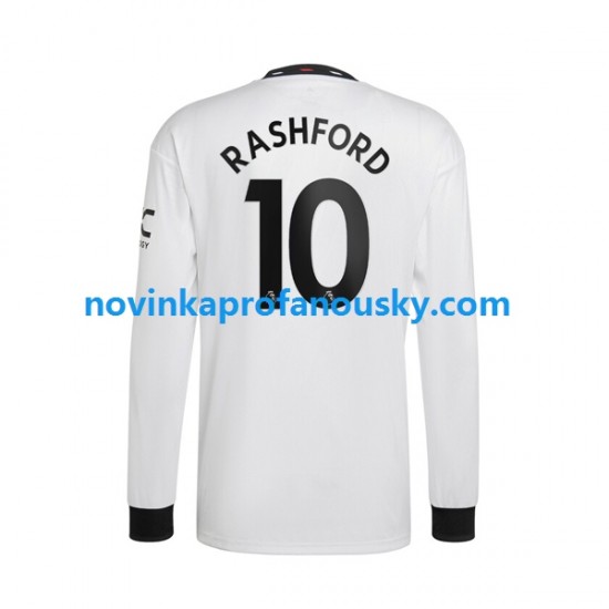 Manchester United Dres Rashford 10 Venkovní Fotbalové Dresy pro Muže 2022-2023 Dlouhý rukáv