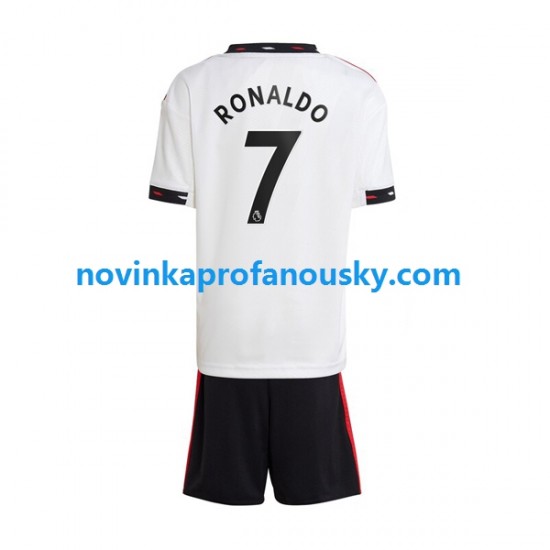 Manchester United Dres Ronaldo 7 Venkovní Fotbalové Dresy pro Děti 2022-2023 Krátký rukáv