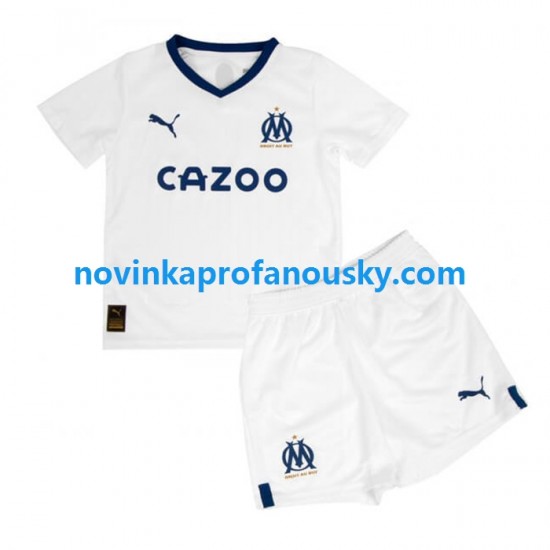 Olympique Marseille Dres Domácí Fotbalové Dresy pro Děti 2022-2023 Krátký rukáv