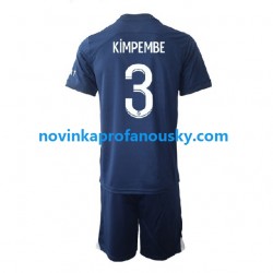 Paris Saint-Germain Dres Kimpembe 3 Domácí Fotbalové Dresy pro Děti 2022-2023 Krátký rukáv