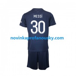 Paris Saint-Germain Dres Messi 30 Domácí Fotbalové Dresy pro Děti 2022-2023 Krátký rukáv