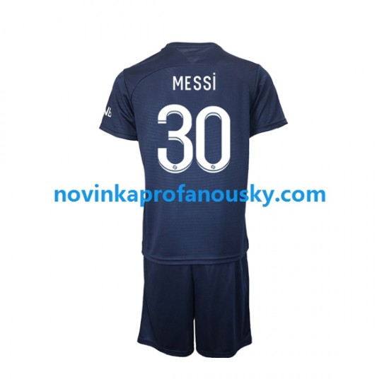 Paris Saint-Germain Dres Messi 30 Domácí Fotbalové Dresy pro Děti 2022-2023 Krátký rukáv