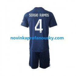 Paris Saint-Germain Dres Sergio Ramos 4 Domácí Fotbalové Dresy pro Děti 2022-2023 Krátký rukáv