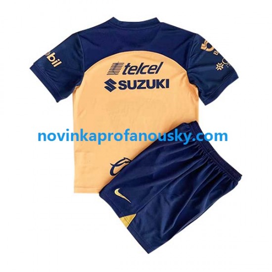 Pumas UNAM Dres Venkovní Fotbalové Dresy pro Děti 2022-2023 Krátký rukáv