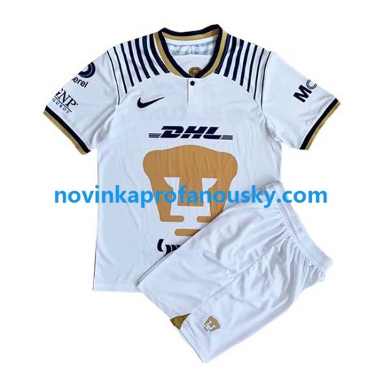 Pumas UNAM Dres Domácí Fotbalové Dresy pro Děti 2022-2023 Krátký rukáv