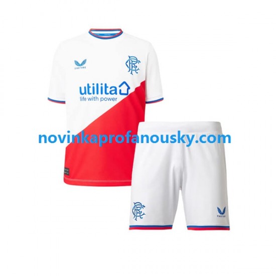 Rangers Dres Venkovní Fotbalové Dresy pro Děti 2022-2023 Krátký rukáv