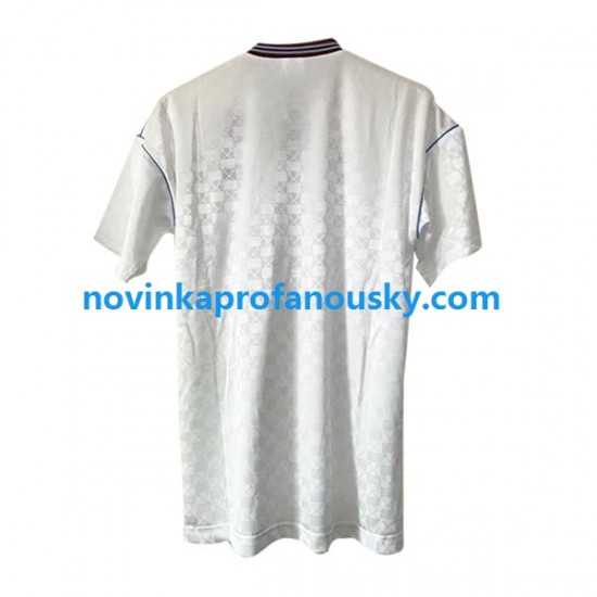 West Ham United Dres Retro Venkovní Fotbalové Dresy pro Muže 1989-1990 Krátký rukáv
