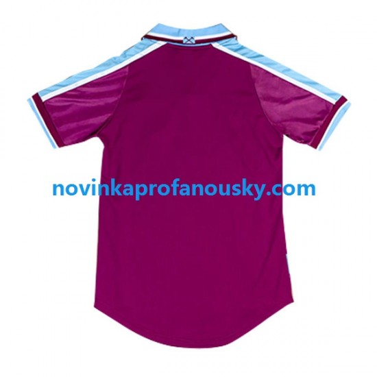 West Ham United Dres Retro Domácí Fotbalové Dresy pro Muže 1999-2001 Krátký rukáv