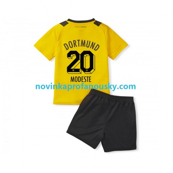 Borussia Dortmund Dres Anthony Modeste 20 Domácí Fotbalové Dresy pro Děti 2022-2023 Krátký rukáv