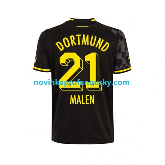 Borussia Dortmund Dres Donyell Malen 21 Venkovní Fotbalové Dresy pro Muže 2022-2023 Krátký rukáv