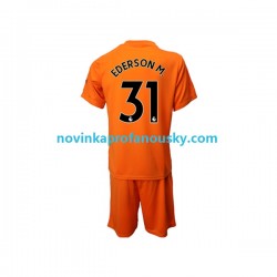Manchester City Dres Ederson M. 31 Brankářské Alternativní Fotbalové Dresy pro Děti 2022-2023 Krátký rukáv