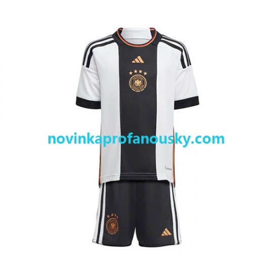 Německo Dres Domácí Fotbalové Dresy pro Děti MS ve fotbale 2022 Krátký rukáv