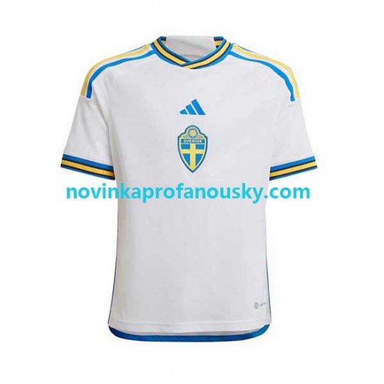 Švédsko Dres Venkovní Fotbalové Dresy pro Muže 2022 Krátký rukáv