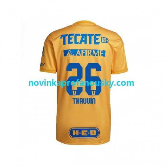 Tigres UANL Dres Florian Thauvin 26 Domácí Fotbalové Dresy pro Muže 2022-2023 Krátký rukáv