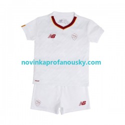 AS Řím Dres Venkovní Fotbalové Dresy pro Děti 2022-2023 Krátký rukáv
